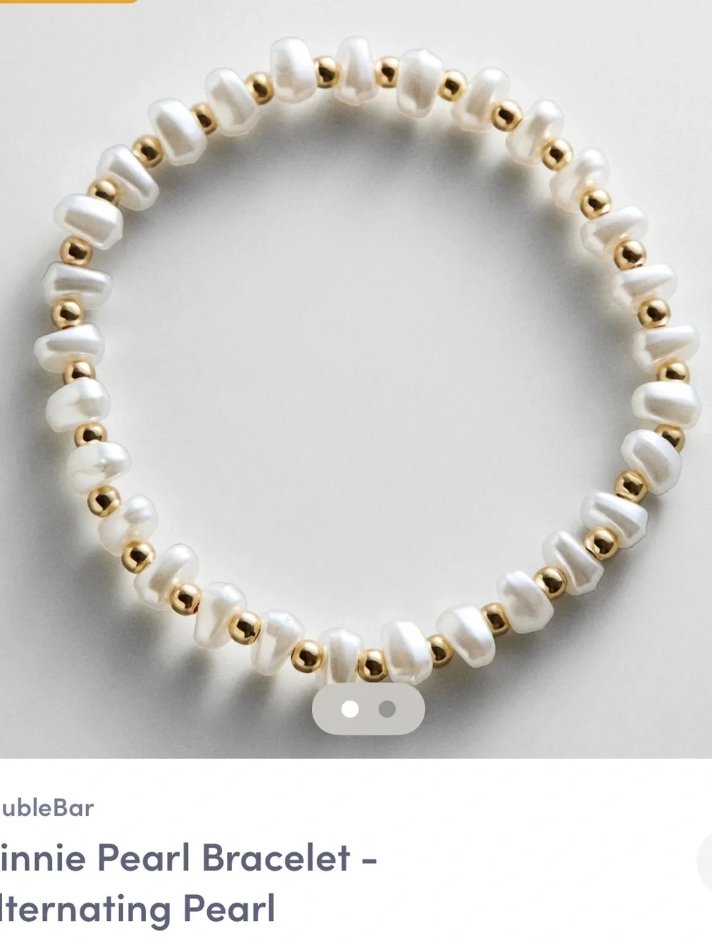 Baublebar Pearl and Gold Bead Bracelet - Picture 1 of 2